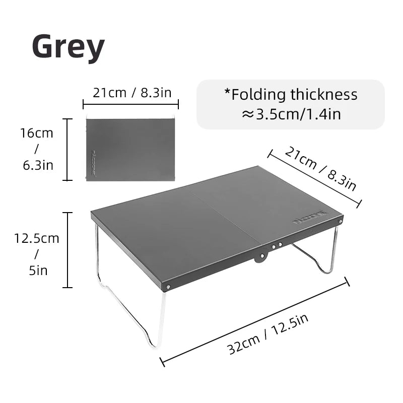 PACOONE Camping Portable Foldable Table Small Coffee Tables Ultralight Outdoor Hiking Picnic Table MDF Mini Folding Table New