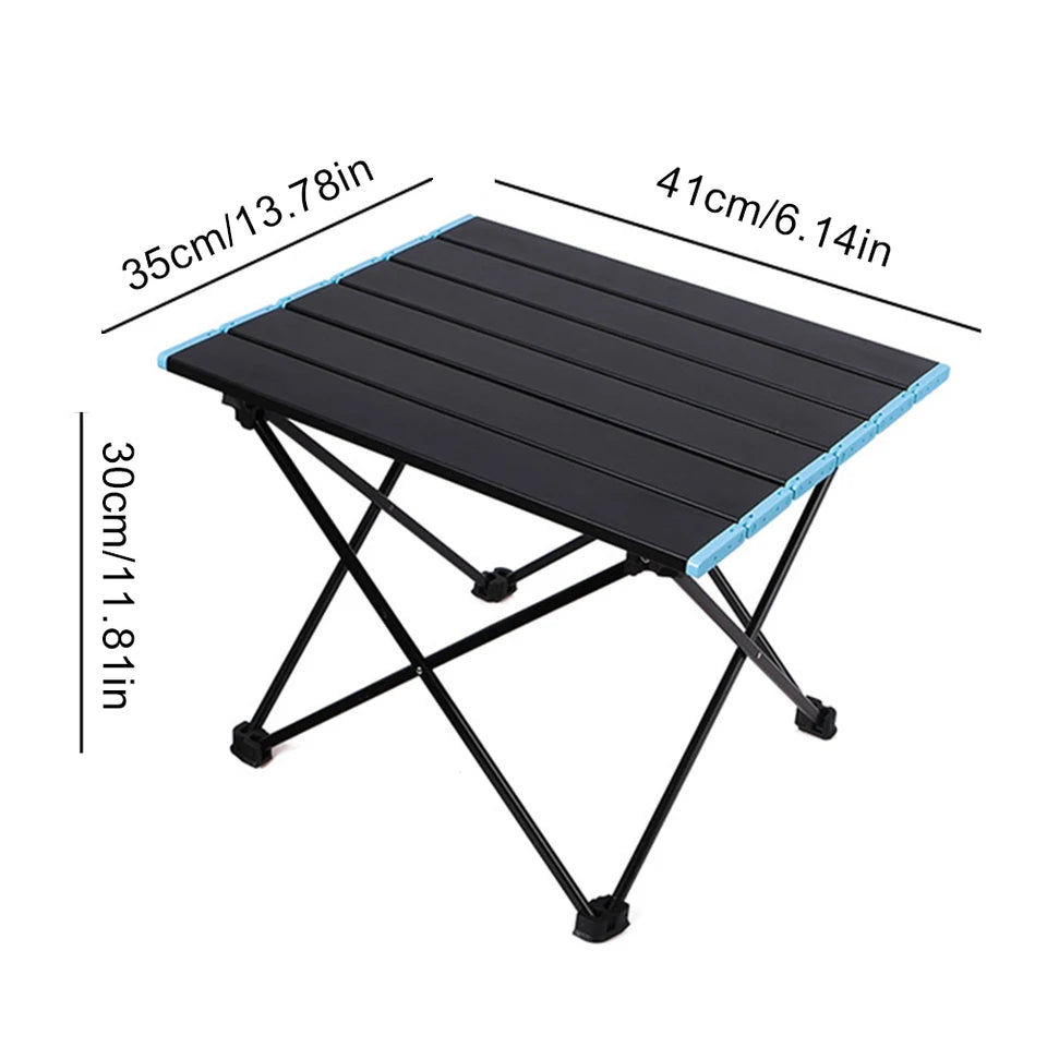 Camping Table Aluminum Alloy Portable Camp Table Lightweight Outdoor Table with Carry Bag for Outdoor Camping Beach Picnic