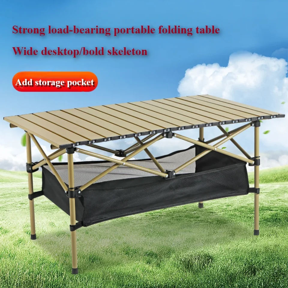 Outdoor Folding Table Easy To Install Camping Desk Aluminum Alloy Lightweight Picnic Tables Portable Storage Egg Roll Long Desks