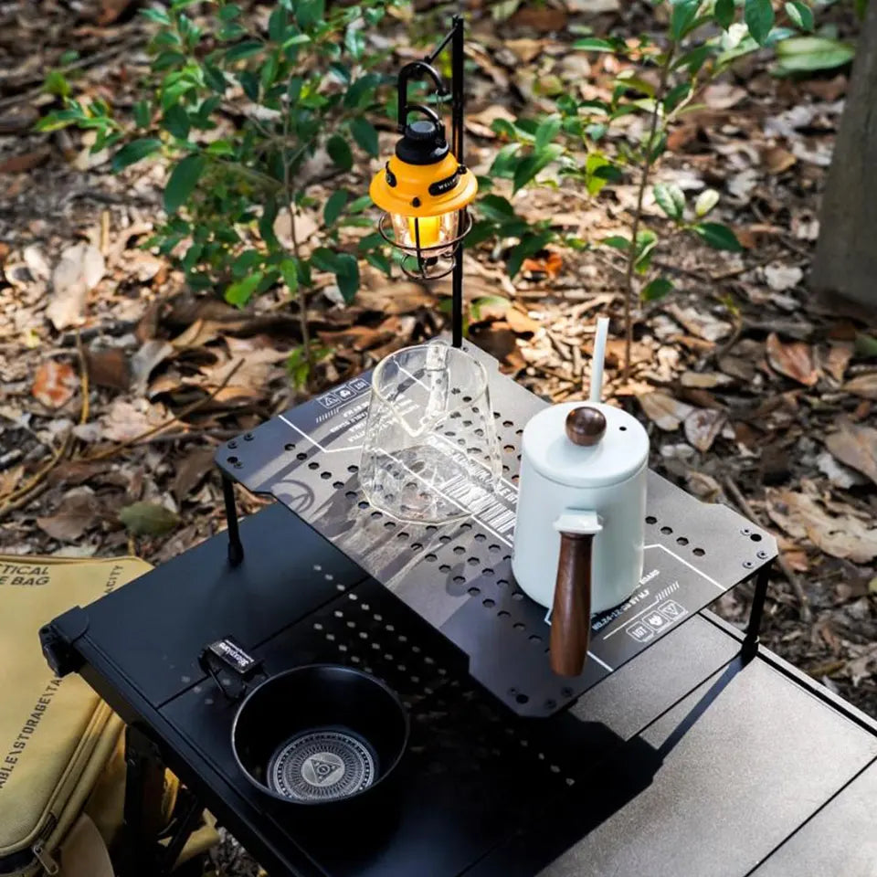 Camping Liftable IGT Table Multifunctional Folding BBQ Table Aluminum Alloy Foldable IGT Table for Outdoor Picnic Fishing