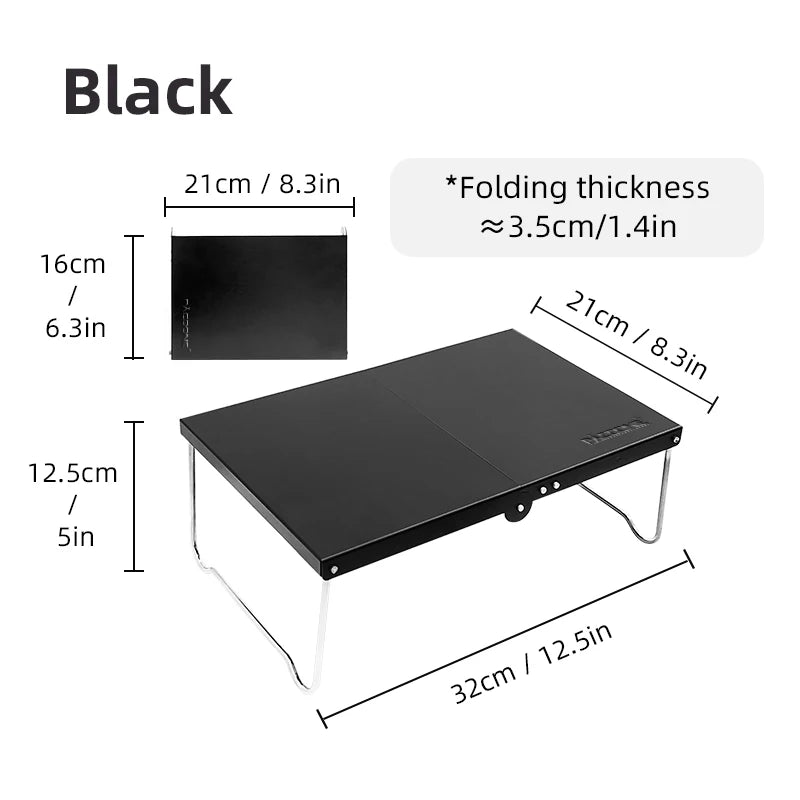 PACOONE Camping Portable Foldable Table Small Coffee Tables Ultralight Outdoor Hiking Picnic Table MDF Mini Folding Table New
