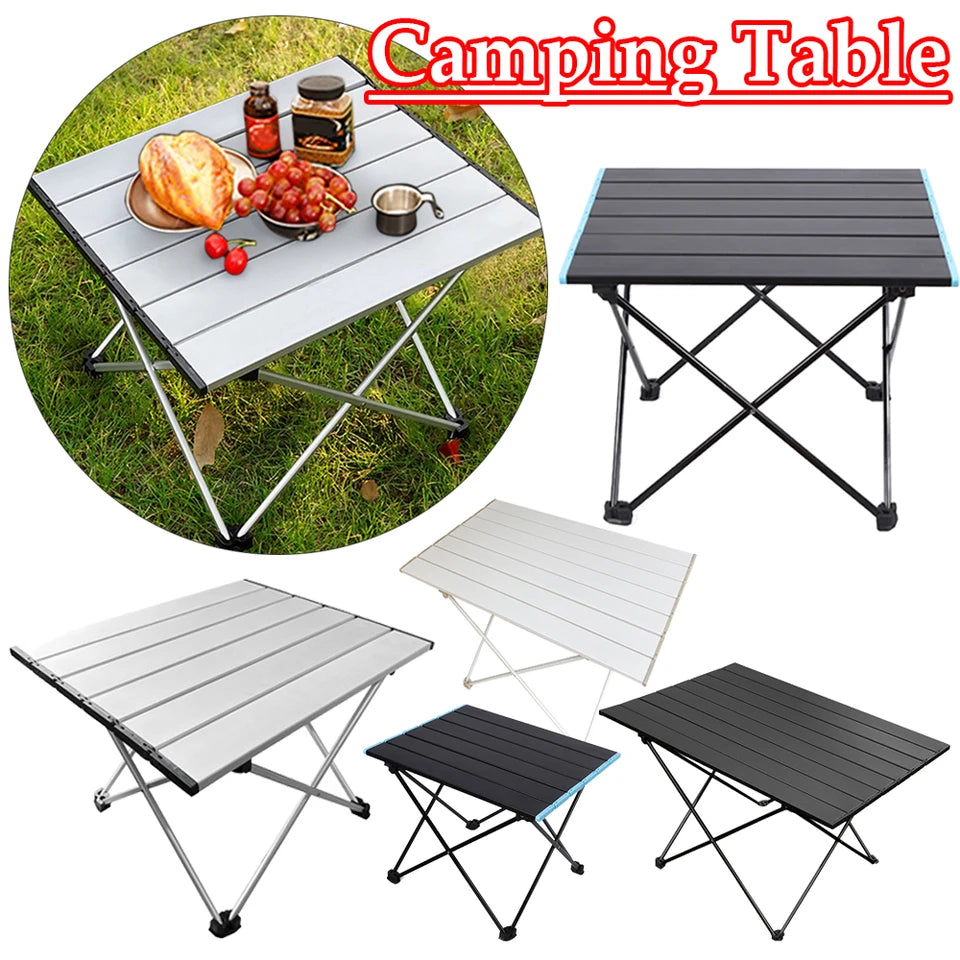 Camping Table Aluminum Alloy Portable Camp Table Lightweight Outdoor Table with Carry Bag for Outdoor Camping Beach Picnic