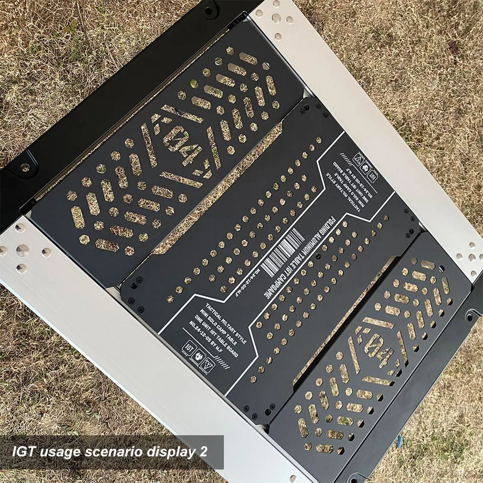 Camping Liftable IGT Table Multifunctional Folding BBQ Table Aluminum Alloy Foldable IGT Table for Outdoor Picnic Fishing