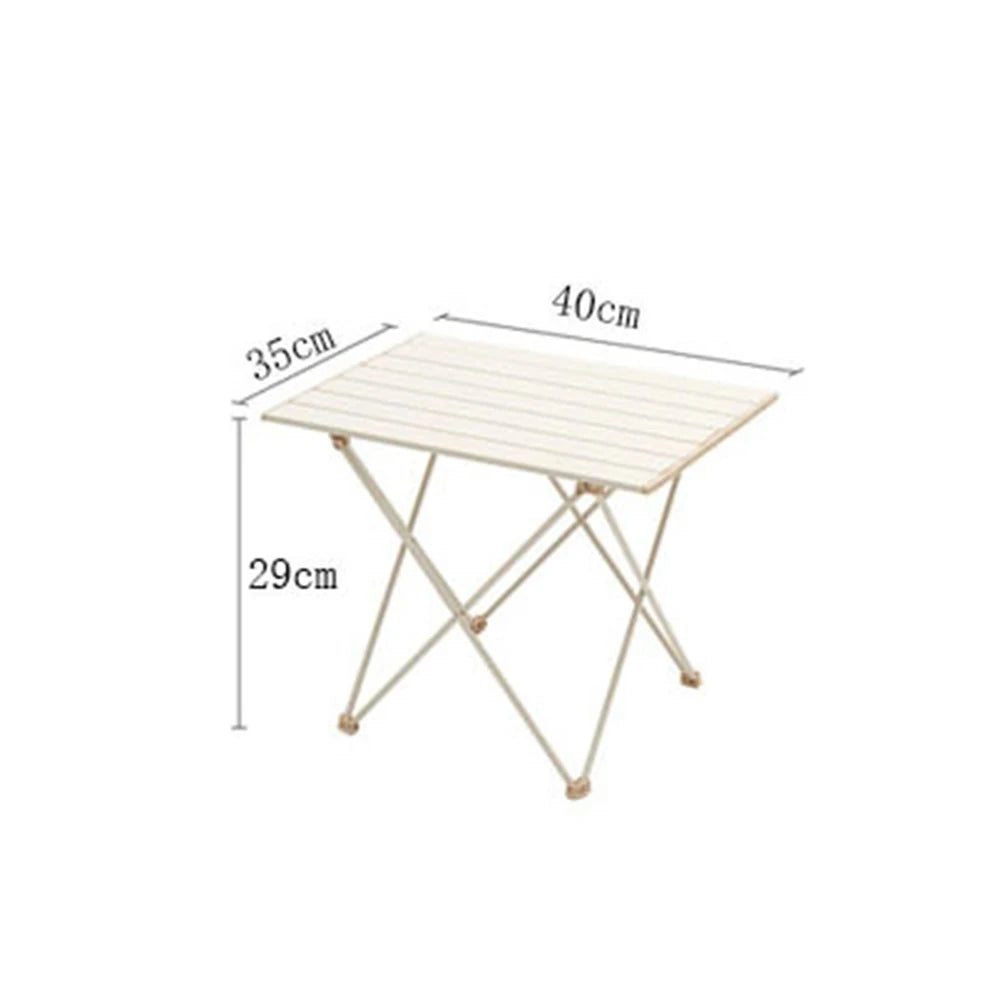 Camping Table Aluminum Alloy Portable Camp Table Lightweight Outdoor Table with Carry Bag for Outdoor Camping Beach Picnic