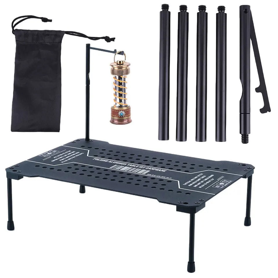 Camping Liftable IGT Table Multifunctional Folding BBQ Table Aluminum Alloy Foldable IGT Table for Outdoor Picnic Fishing