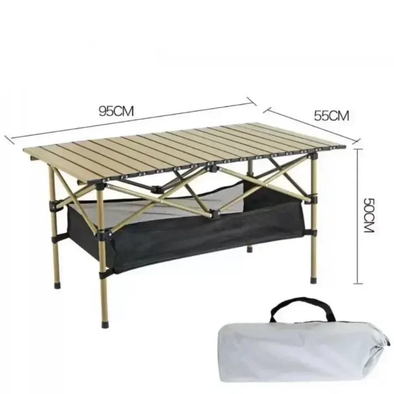 Outdoor Folding Table Easy To Install Camping Desk Aluminum Alloy Lightweight Picnic Tables Portable Storage Egg Roll Long Desks