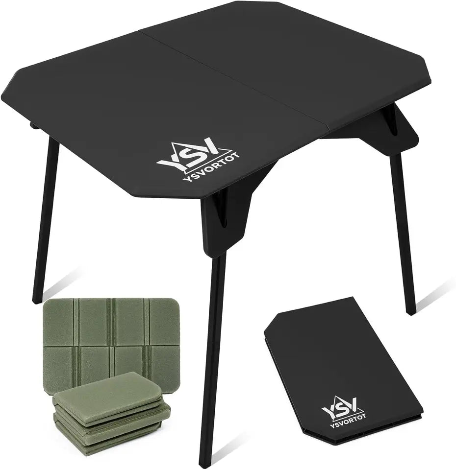 Ultralight Folding Camping Table - Adjustable Portable Outdoor Picnic Desk with Carry Bag, Compact for Backpacking, Camp, Travel