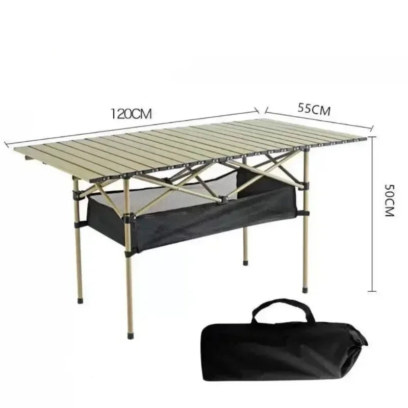 Outdoor Folding Table Easy To Install Camping Desk Aluminum Alloy Lightweight Picnic Tables Portable Storage Egg Roll Long Desks