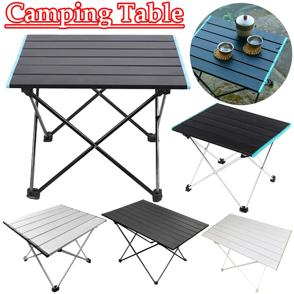 Camping Table Aluminum Alloy Portable Camp Table Lightweight Outdoor Table with Carry Bag for Outdoor Camping Beach Picnic