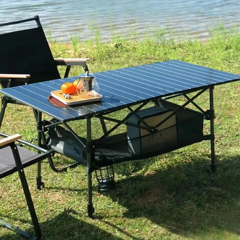 Outdoor Folding Table Easy To Install Camping Desk Aluminum Alloy Lightweight Picnic Tables Portable Storage Egg Roll Long Desks