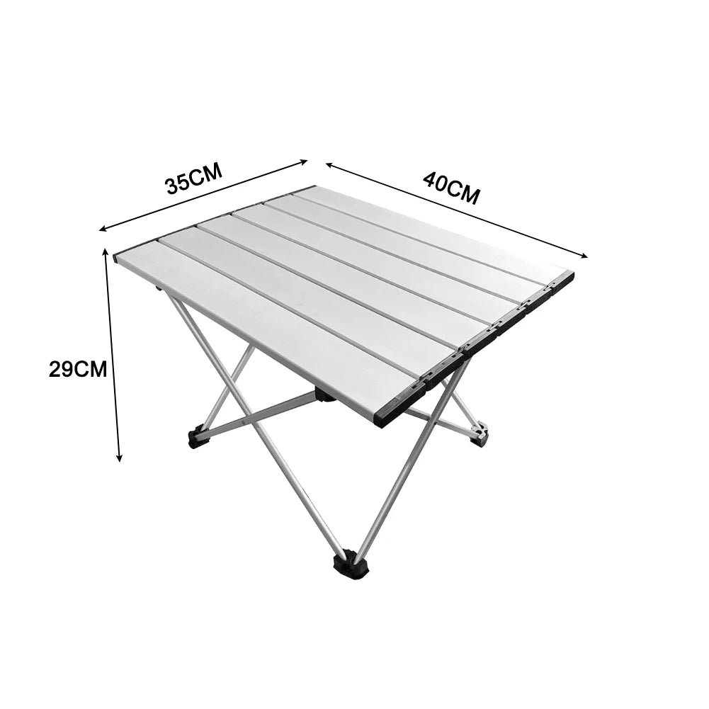 Camping Table Aluminum Alloy Portable Camp Table Lightweight Outdoor Table with Carry Bag for Outdoor Camping Beach Picnic