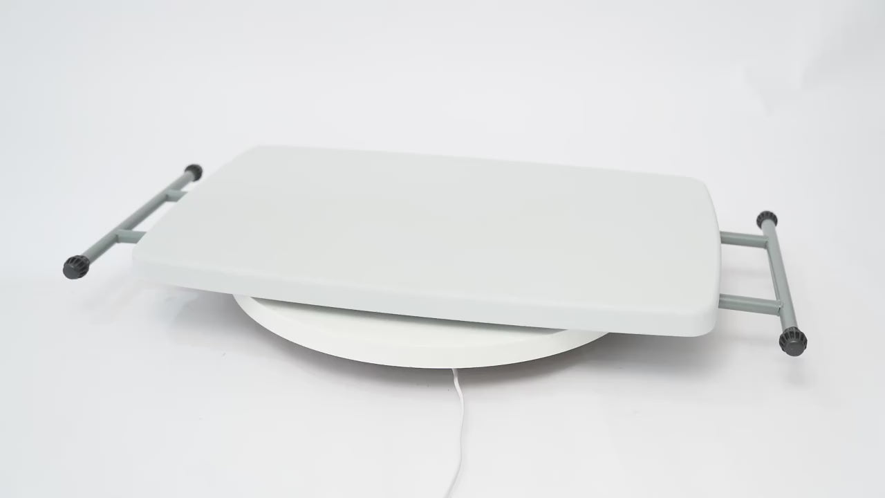 Adjustable Folding Table Portable Multi-height Folding Desk Camping Picnic Table Household Dining Table Steel Frame Table